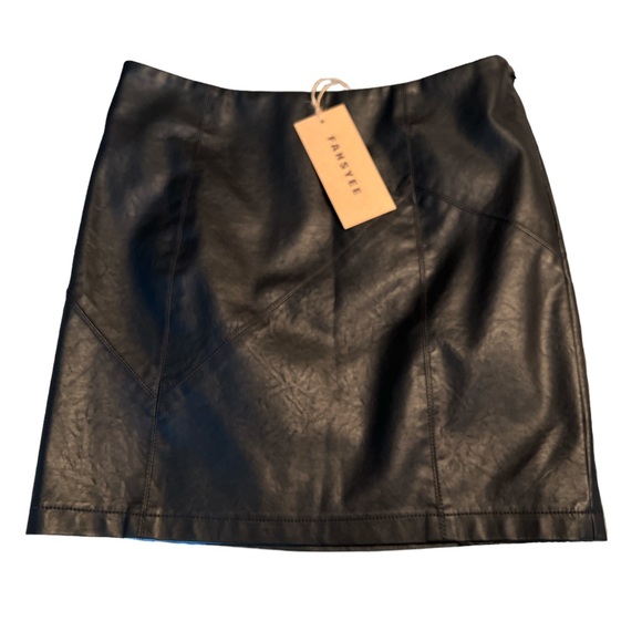 SOLD** Faux Leather Skirt, Bodycon Mini High Waist Casual Zip Slim Pencil - Picture 7 of 9